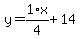 y=1%2F4%2Ax+%2B+14