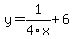 y=1%2F4x%2B6