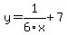 y=1%2F6x%2B7