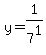 y=1%2F7%5E1