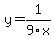y=1%2F9x