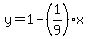 y=1-%281%2F9%29%2Ax