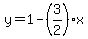 y=1-%283%2F2%29x
