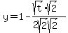 y=1-%28sqrt%28t%29sqrt%282%29%29%2F%282sqrt%282%29sqrt%282%29%29