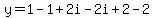y=1-1%2B2i-2i%2B2-2