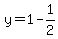 y=1-1%2F2