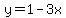 y=1-3x