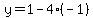 y=1-4%28-1%29