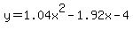 y=1.04x%5E2-1.92x-4