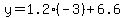 y=1.2%28-3%29%2B6.6