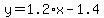 y=1.2%2Ax-1.4