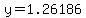 y=1.26186