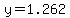 y=1.262