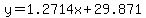 y=1.2714x%2B29.871