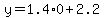y=1.4%2A0+%2B+2.2