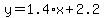 y=1.4%2Ax%2B2.2