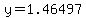 y=1.46497