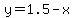 y=1.5-x