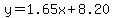 y=1.65x%2B8.20