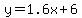 y=1.6x%2B6