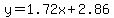 y=1.72x%2B2.86