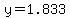 y=1.833