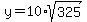 y=10%2Asqrt%28325%29