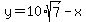 y=10%2Asqrt%287%29-x