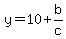 y=10%2Bb%2Fc