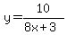 y=10%2F%288x%2B3%29