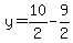 y=10%2F2-9%2F2