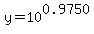 y=10%5E0.9750