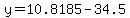 y=10.8185-34.5