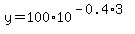 y=100%2A10%5E%28-0.4%2A3%29