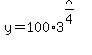 y=100%2A3%5E%28x%2F4%29