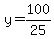 y=100%2F25