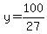 y=100%2F27
