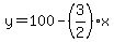 y=100-%283%2F2%29x