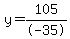 y=105%2F-35