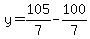 y=105%2F7-100%2F7