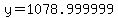 y=1078.999999