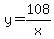 y=108%2Fx