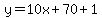 y=10x%2B70%2B1