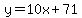 y=10x%2B71