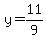 y=11%2F9