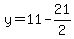 y=11-21%2F2
