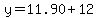 y=11.90%2B12