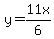 y=11x%2F6
