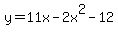 y=11x-2x%5E2-12