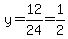y=12%2F24=1%2F2